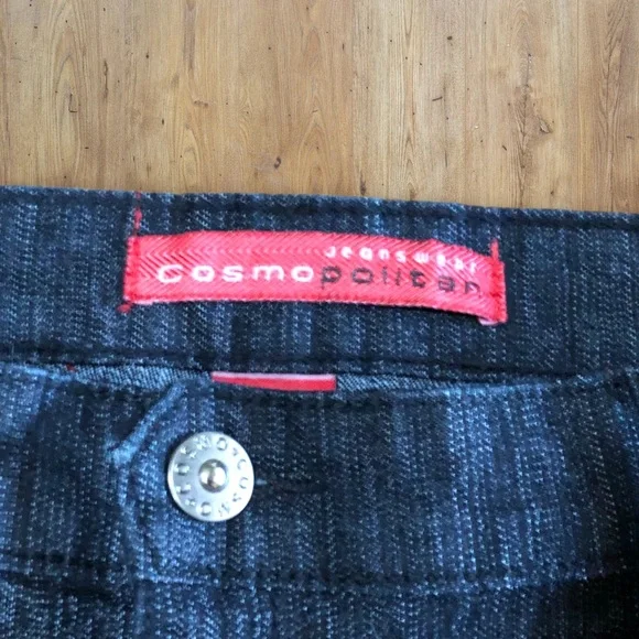 New Cosmopolitan JeansWear Embroidered Blackest Blue High Rise Boot Cut Jeans 14 - Picture 9 of 14